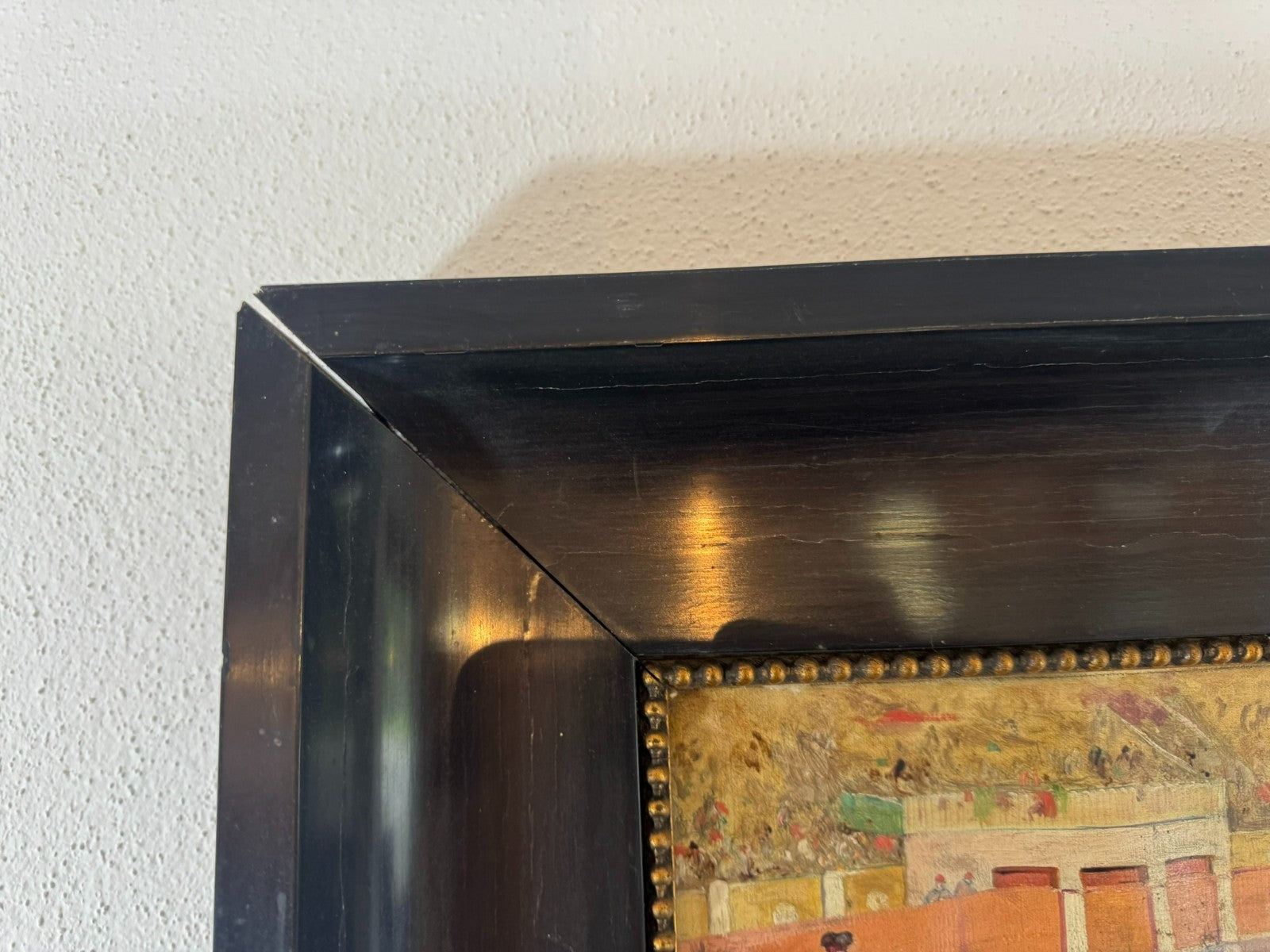Gouache auf Papier Torrero Szenerie Stierkampfarena signiert