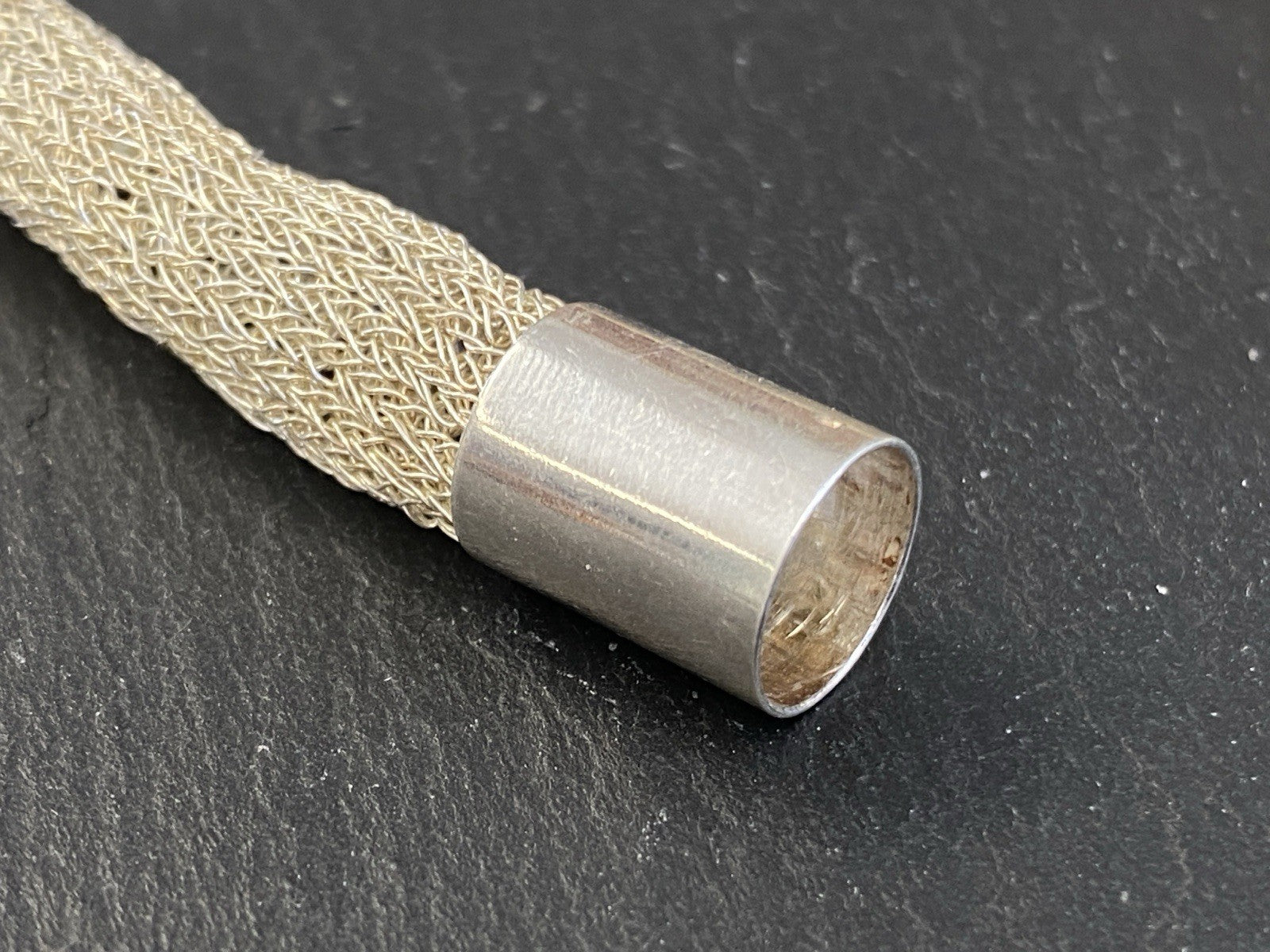 Röhrenkette Kette Rohrkette Modekette 925 Sterling Silber Mesh Optik