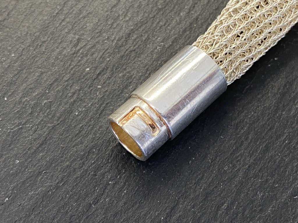 Röhrenkette Kette Rohrkette Modekette 925 Sterling Silber Mesh Optik