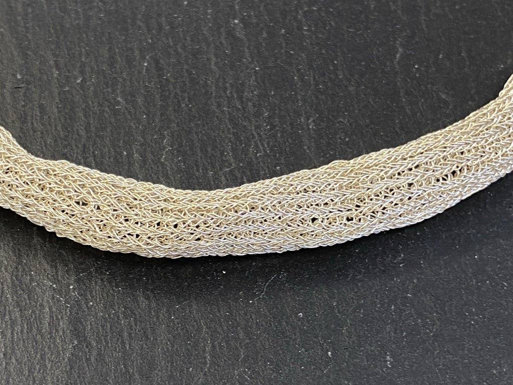 Röhrenkette Kette Rohrkette Modekette 925 Sterling Silber Mesh Optik