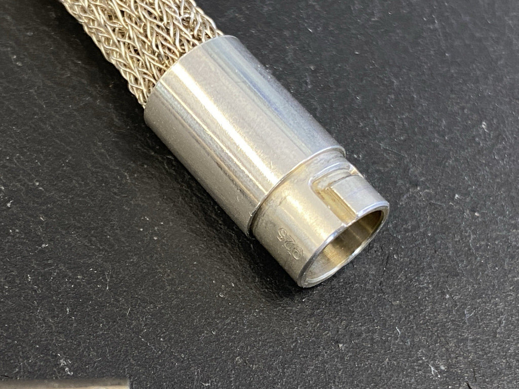 Modeschmuck Röhrenförmige Halskette 925 Sterling Silber