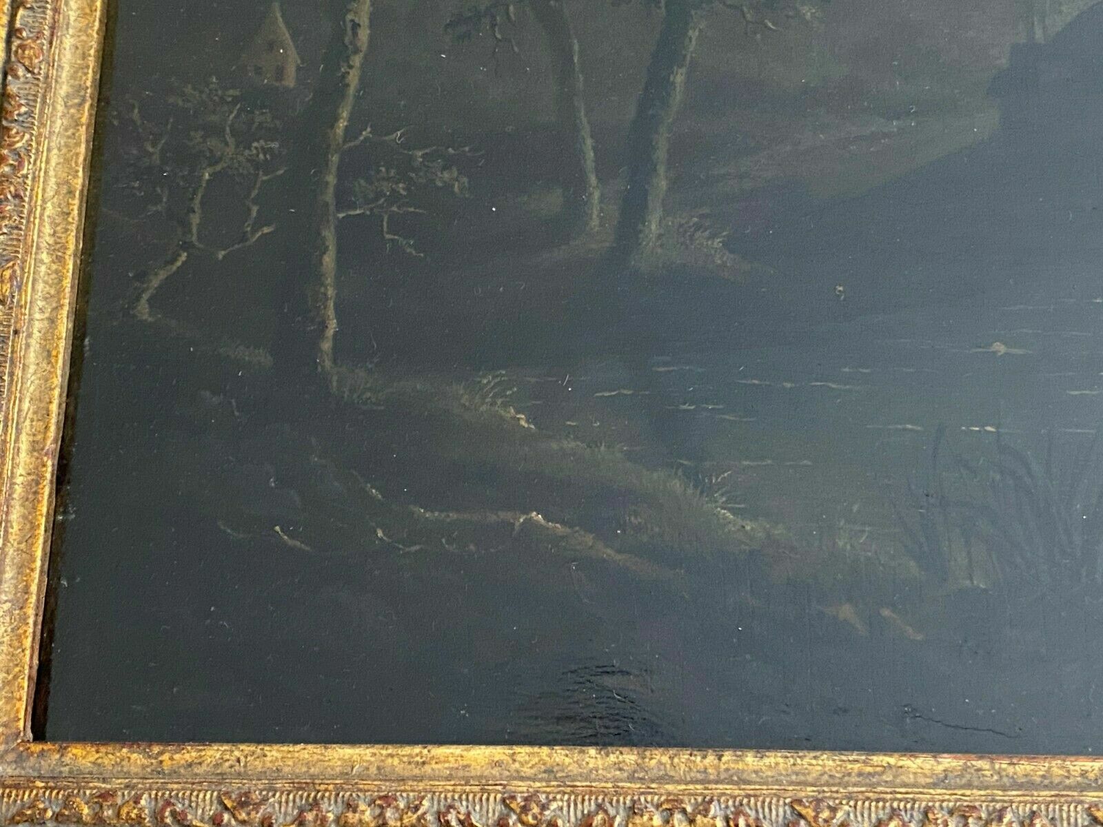 Barock Altmeister Ölgemälde Fischer bei Mondlicht 18 tes Jhdt feine Malerei