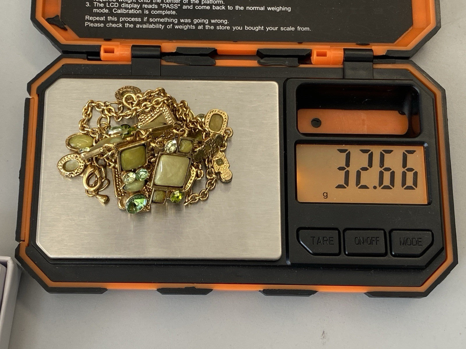 Collier Halskette Kette Metall Kunststeine