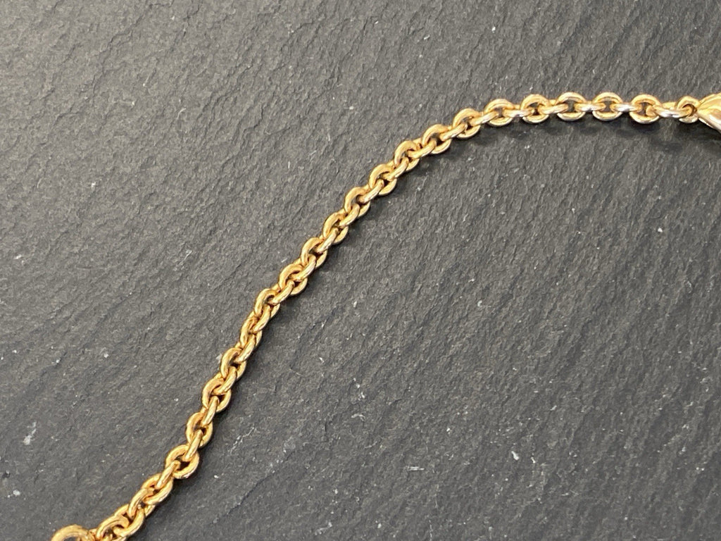 Collier Halskette Kette Metall Kunststeine