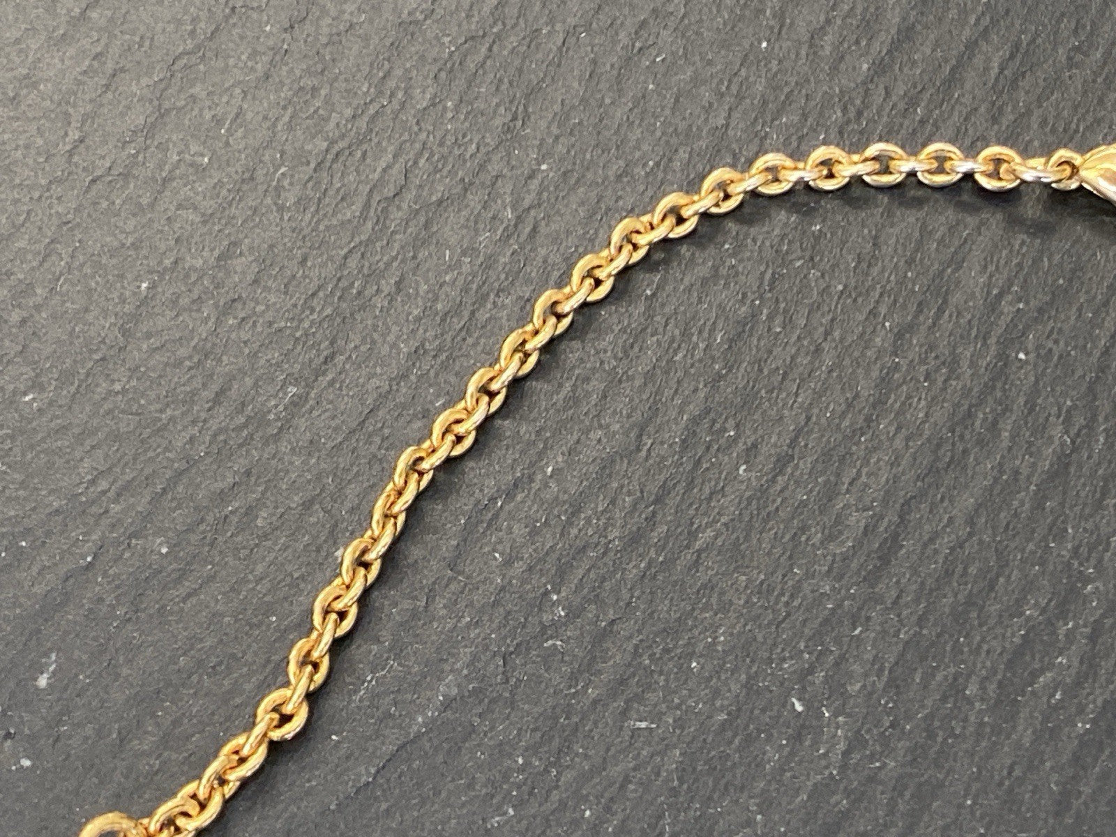 Collier Halskette Kette Metall Kunststeine
