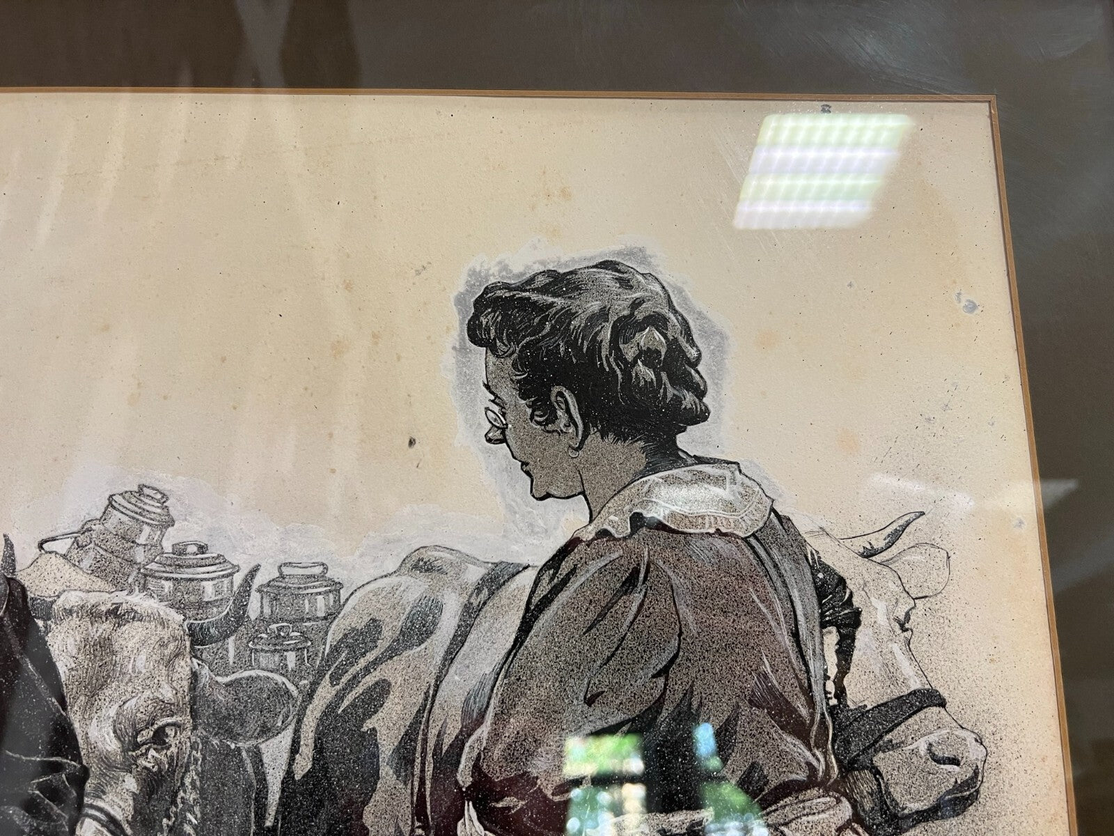 Grisaille auf Papier Personen Bauern in Gespräch Alfred Haushofer (1872-1943)