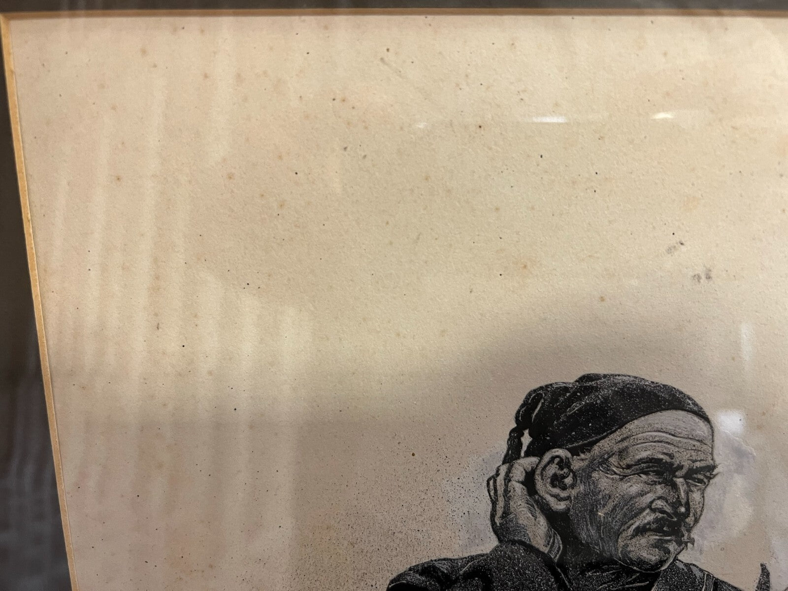 Grisaille auf Papier Personen Bauern in Gespräch Alfred Haushofer (1872-1943)