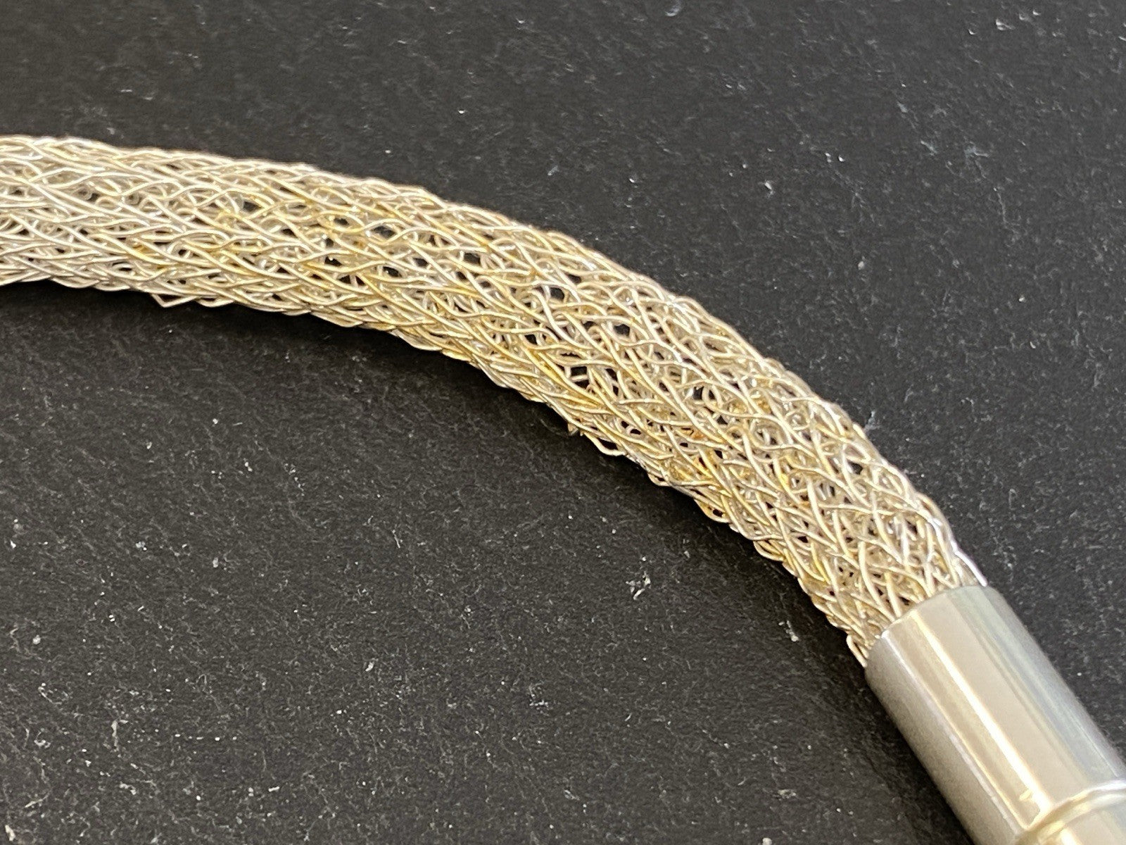 Röhrenkette Kette Rohrkette Modekette 925 Sterling Silber Mesh Optik