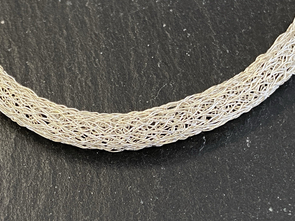 Röhrenkette Kette Rohrkette Modekette 925 Sterling Silber Mesh Optik