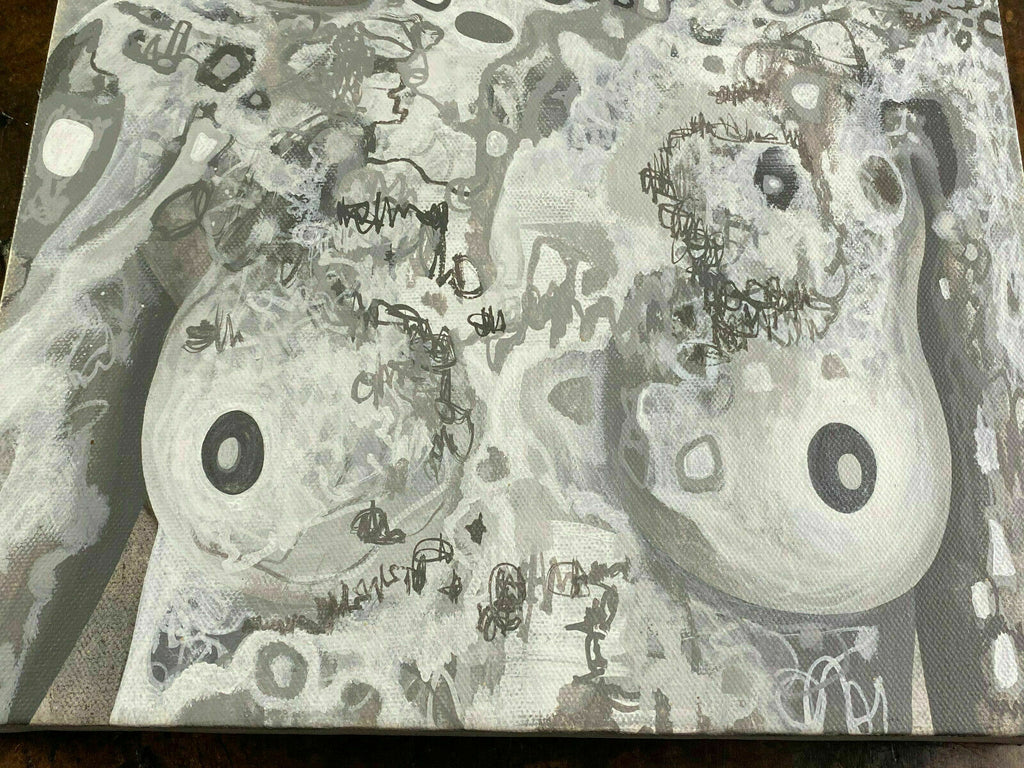 Acrylgemälde Akt Erotik Portrait einer Frau mit Zertifikat Christopher Sturmer