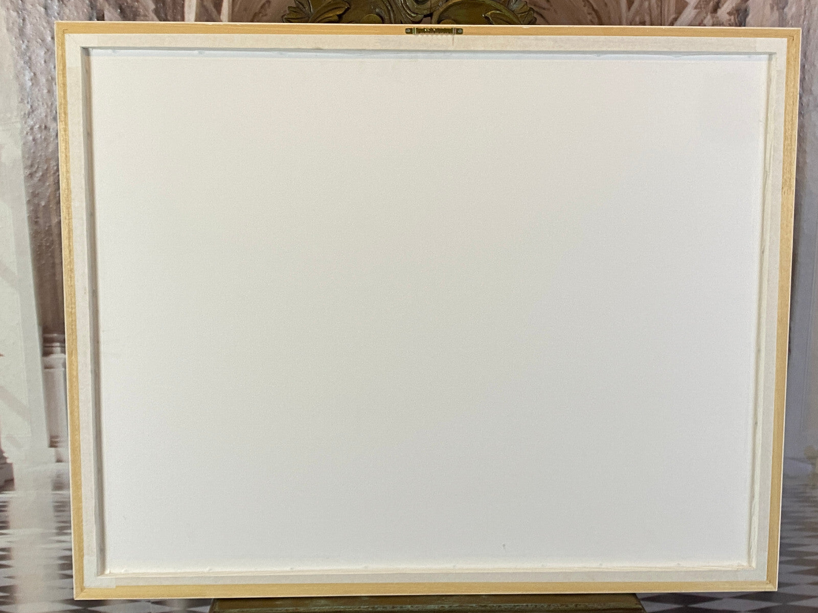 Sehr grosses Aquarell massiv gerahmt Sommer Landschaft signiert M. Lavezolli