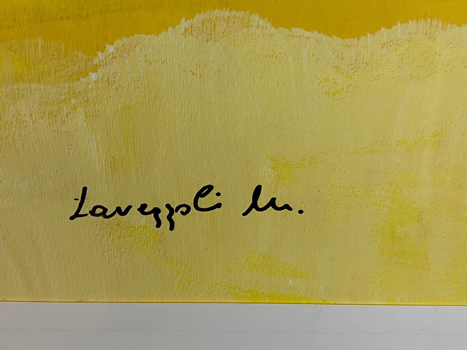 Sehr grosses Aquarell massiv gerahmt Sommer Landschaft signiert M. Lavezolli