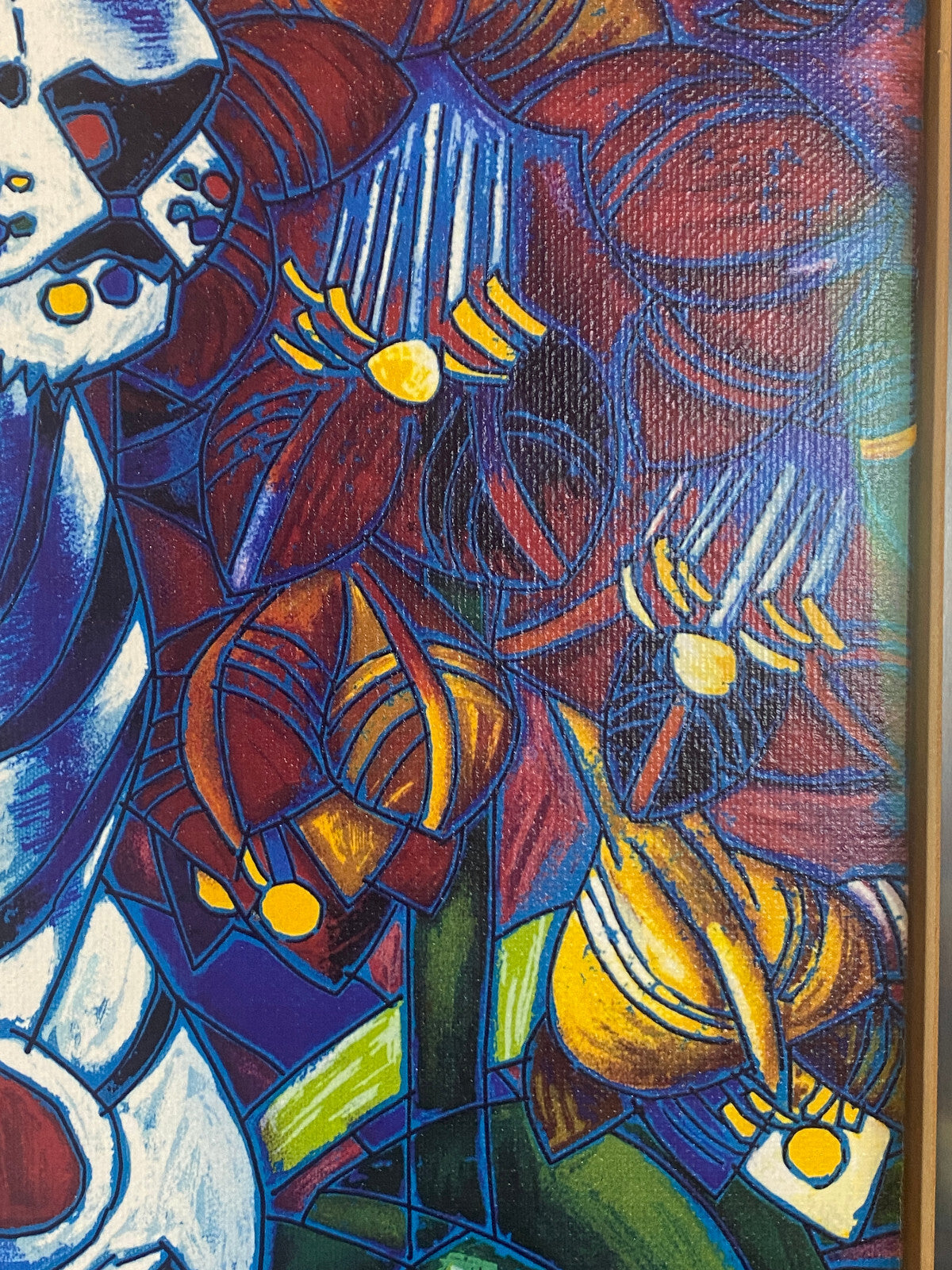 Jiang Tiefeng Signierte Serigraphie Afrika Tiger massiv gerahmt
