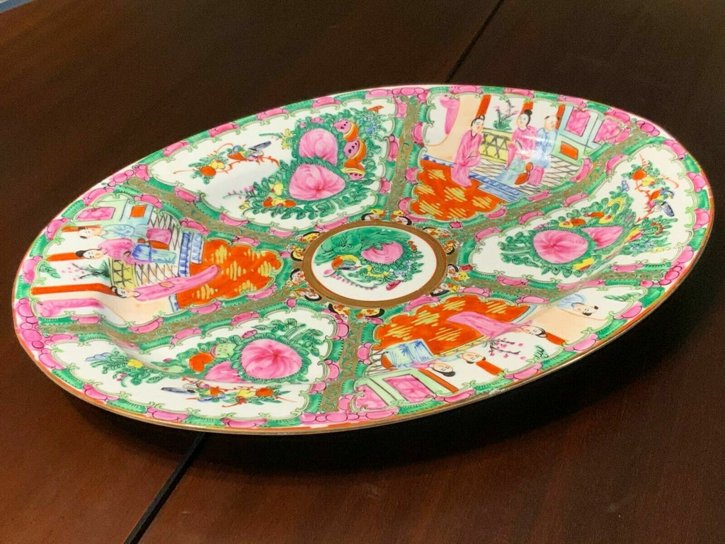 CHINA TABLETT PORZELLAN 41x30cm SEHR SCHÖNES DEKOR KEINE CHIPS