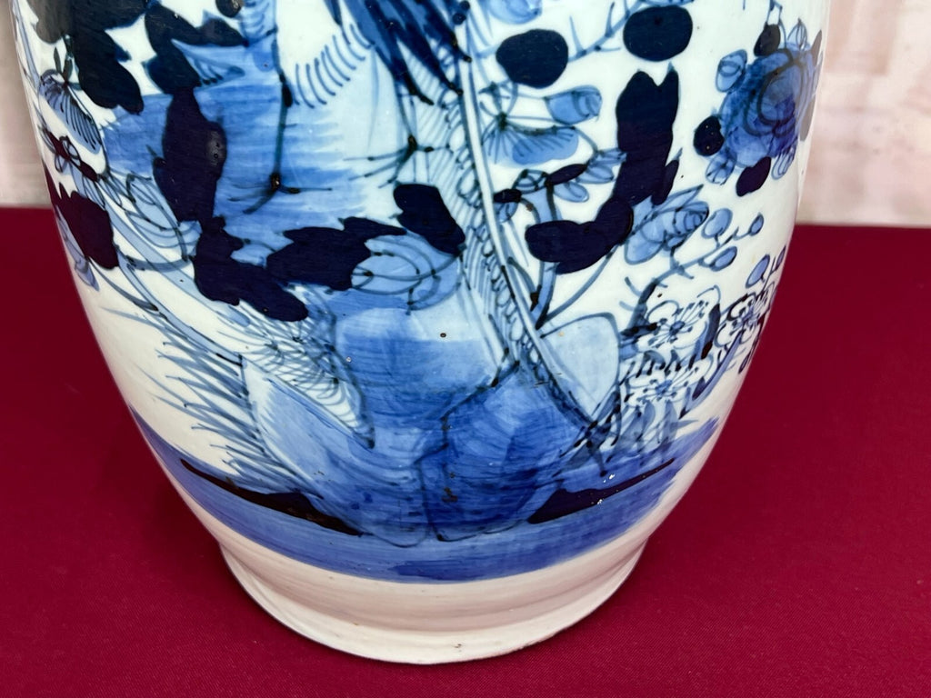 Antike China Vase aus Porzellan Paradies Vogel 44cm