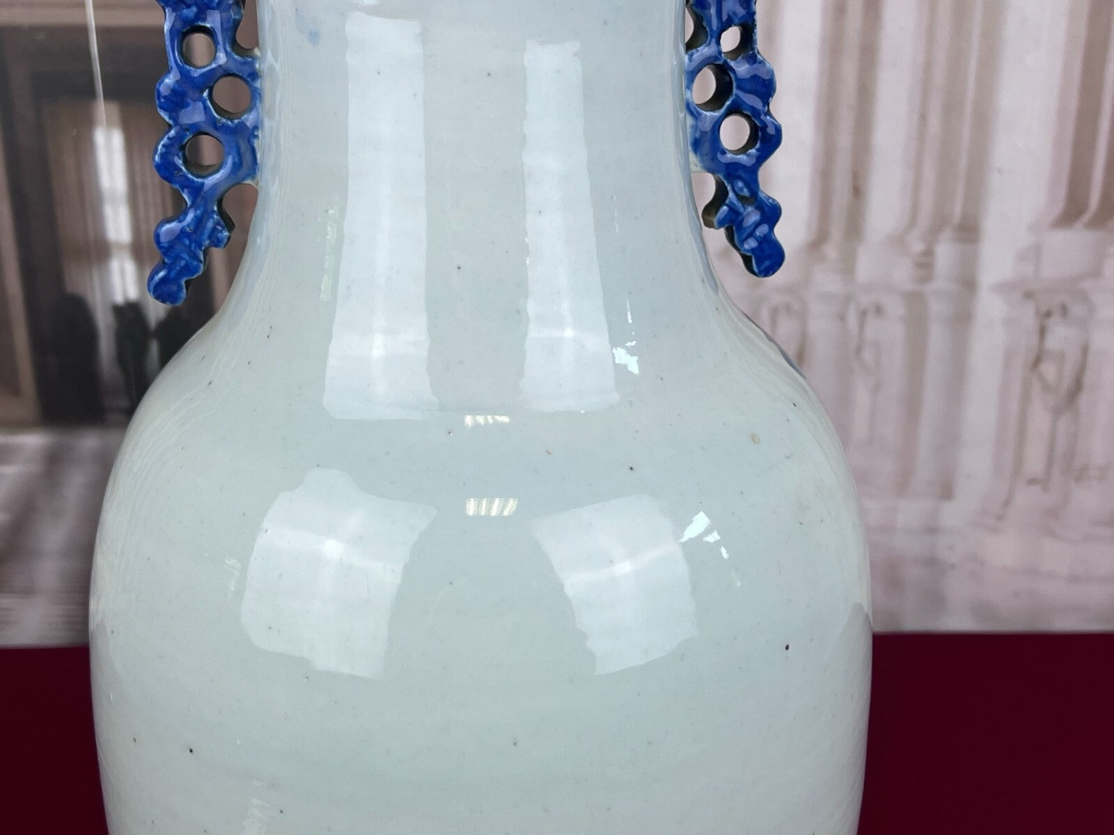 Antike China Vase aus Porzellan Paradies Vogel 44cm