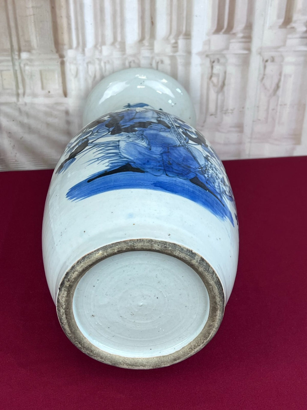 Antike China Vase aus Porzellan Paradies Vogel 44cm