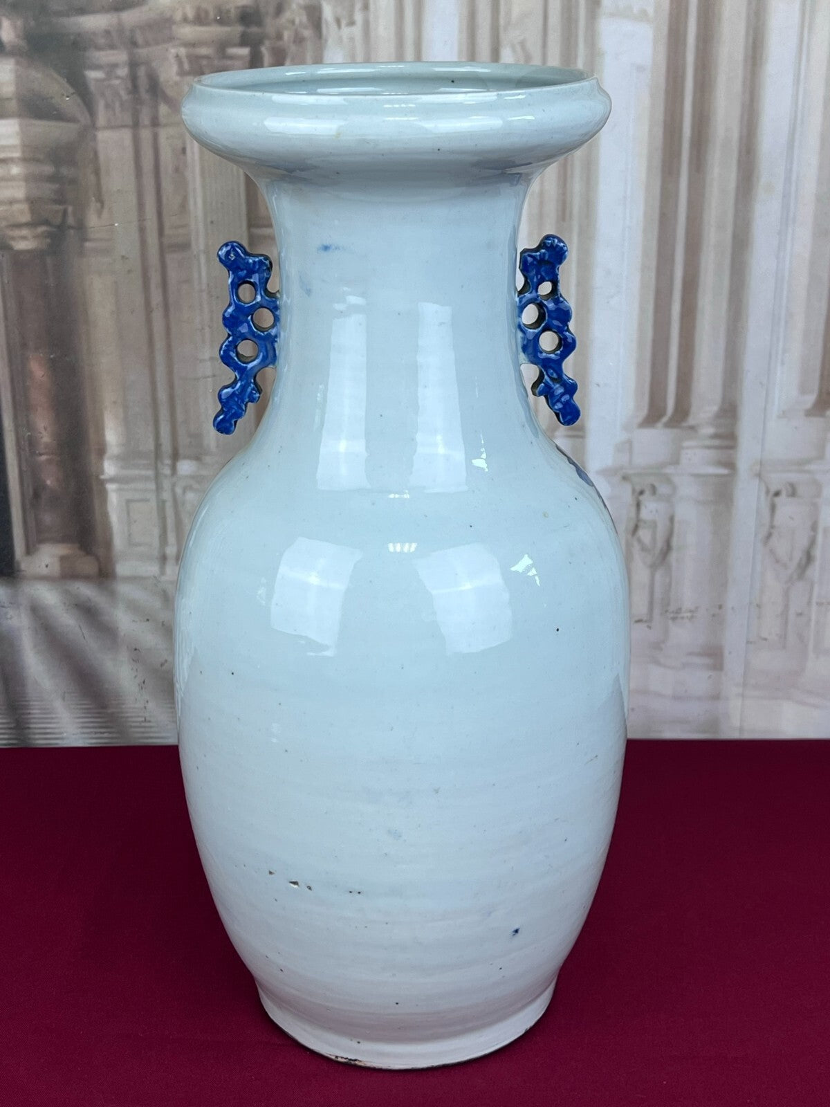 Antike China Vase aus Porzellan Paradies Vogel 44cm