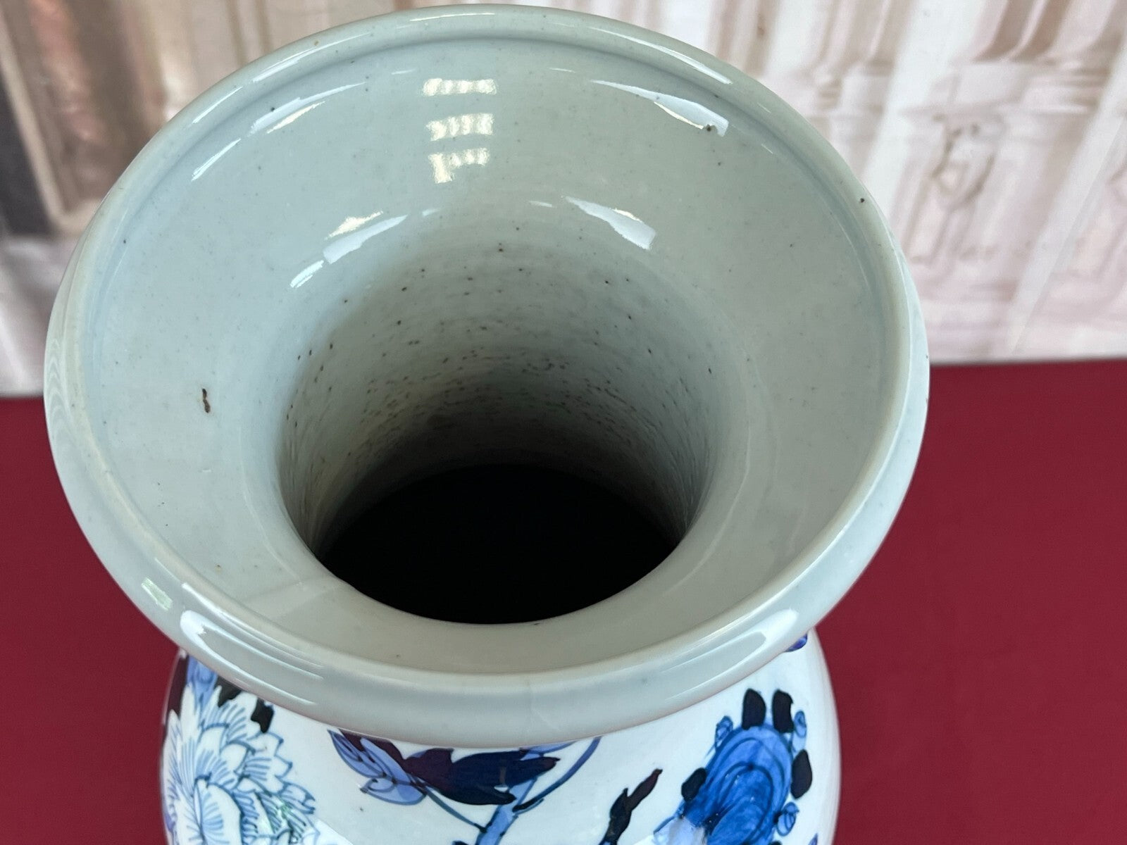 Antike China Vase aus Porzellan Paradies Vogel 44cm