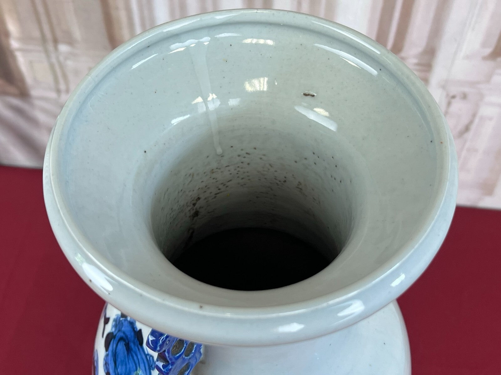Antike China Vase aus Porzellan Paradies Vogel 44cm