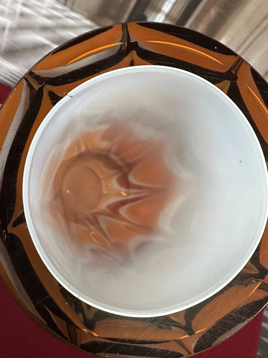 Vintage Bodenvase grosse Vase aus Glas Lollipop Space Age Schott Zwiesel 74x24cm