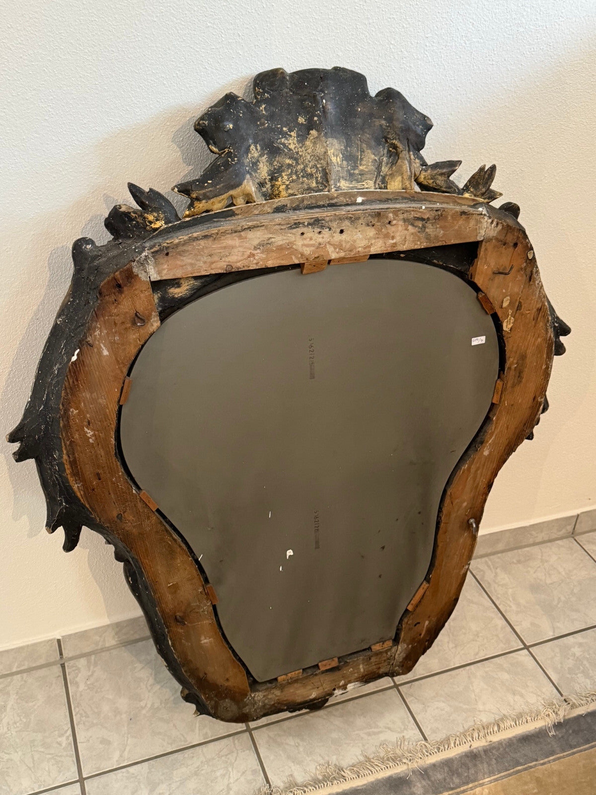 Antiker Barock Wandspiegel Spiegel Barockspiegel Wappen 19 tes Jhdt