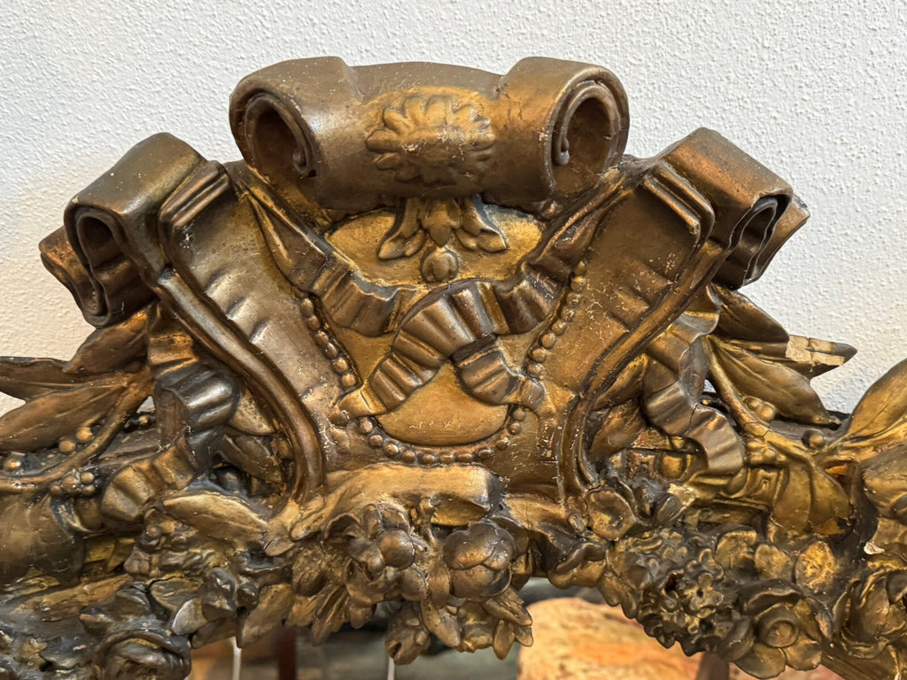 Antiker Barock Wandspiegel Spiegel Barockspiegel Wappen 19 tes Jhdt