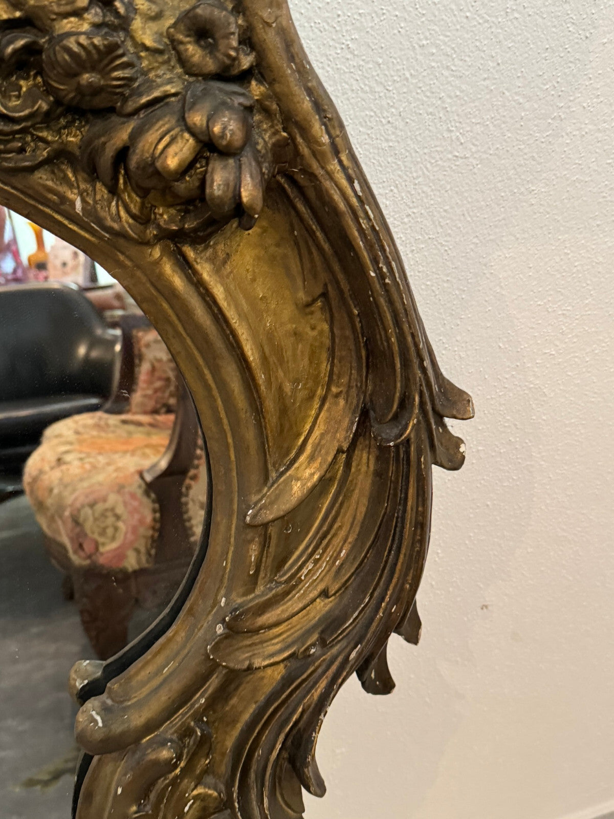 Antiker Barock Wandspiegel Spiegel Barockspiegel Wappen 19 tes Jhdt
