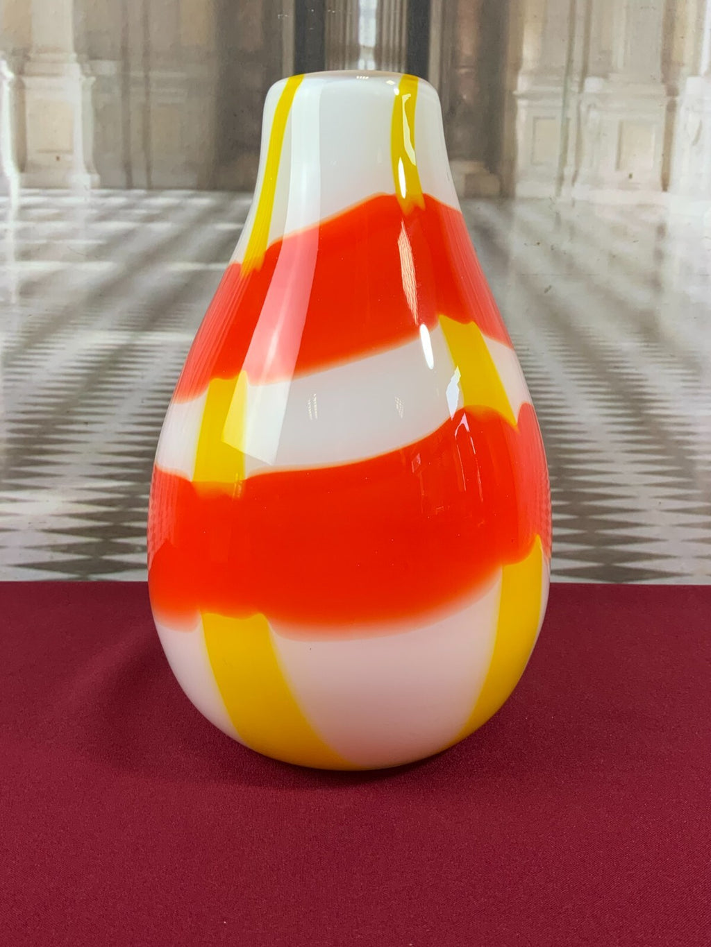 Designer Vase aus Glas Mundgeblasen Künstlerglas 29cm hoch 2,4kg
