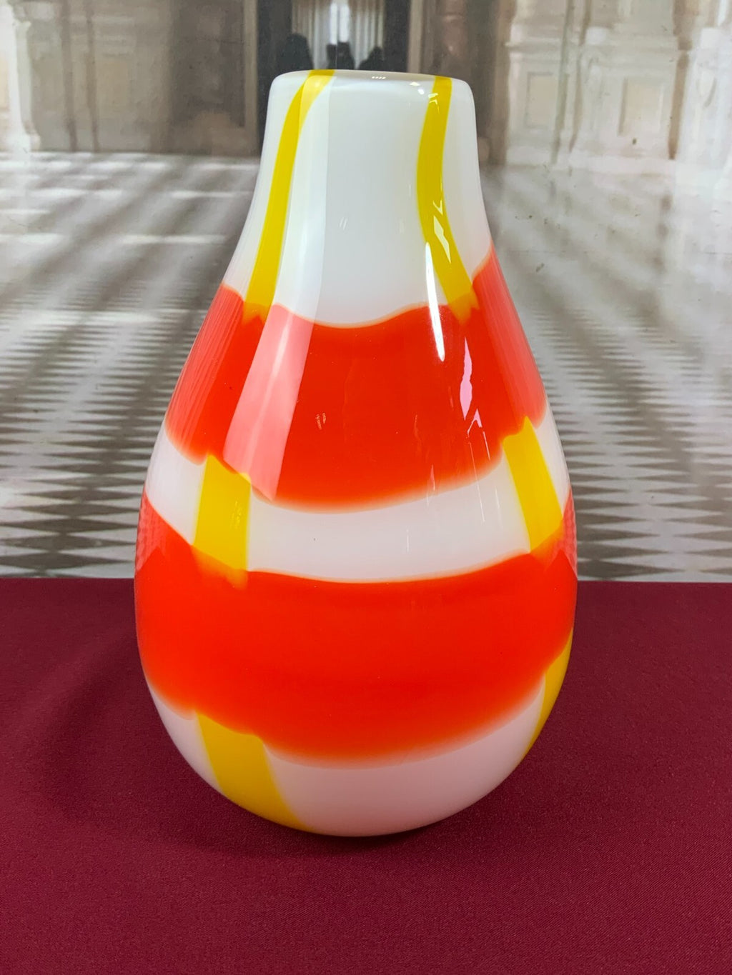 Designer Vase aus Glas Mundgeblasen Künstlerglas 29cm hoch 2,4kg
