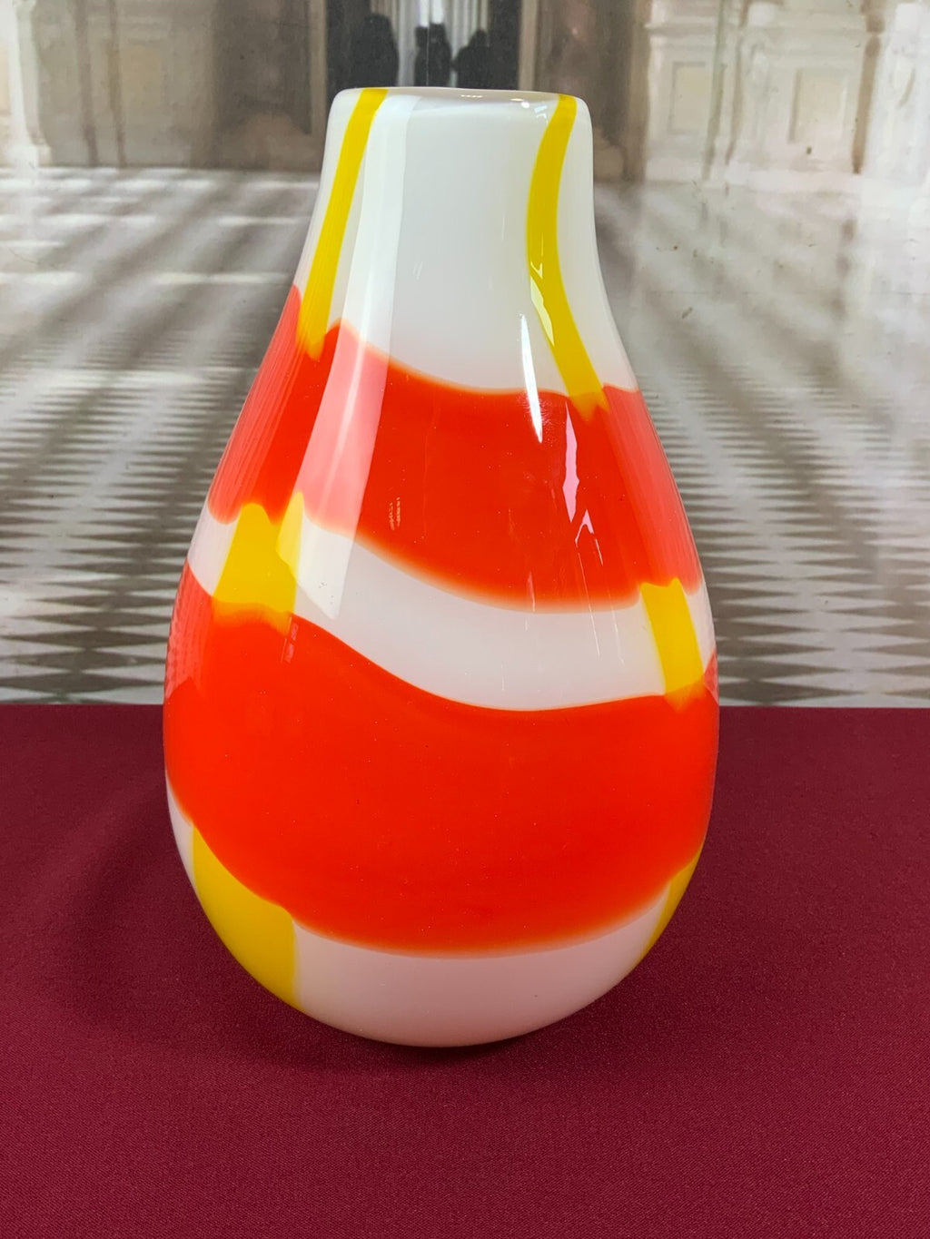 Designer Vase aus Glas Mundgeblasen Künstlerglas 29cm hoch 2,4kg