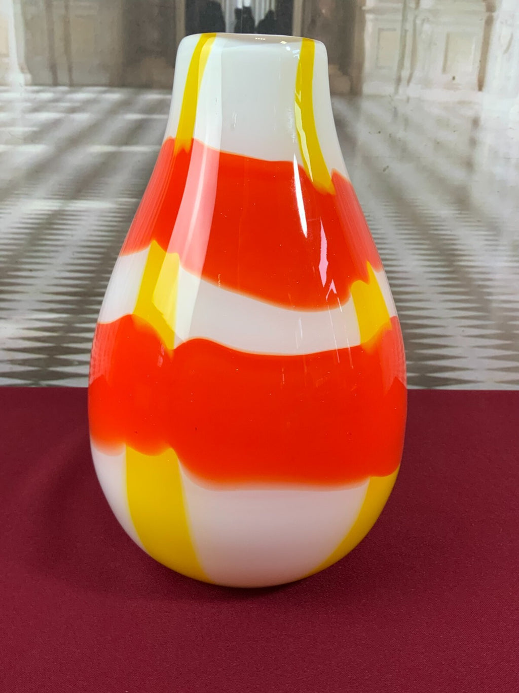 Designer Vase aus Glas Mundgeblasen Künstlerglas 29cm hoch 2,4kg