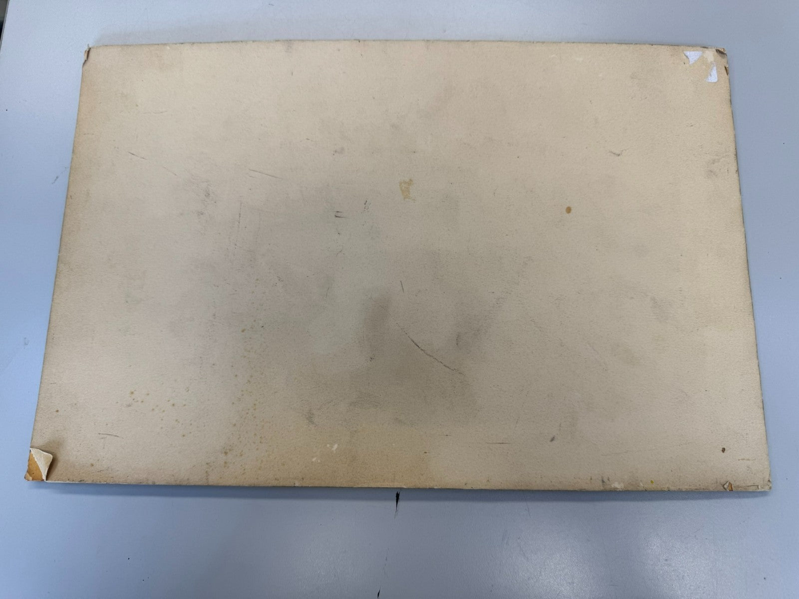 Buntes Aquarell signiert A. Doll auf Karton Geklebt