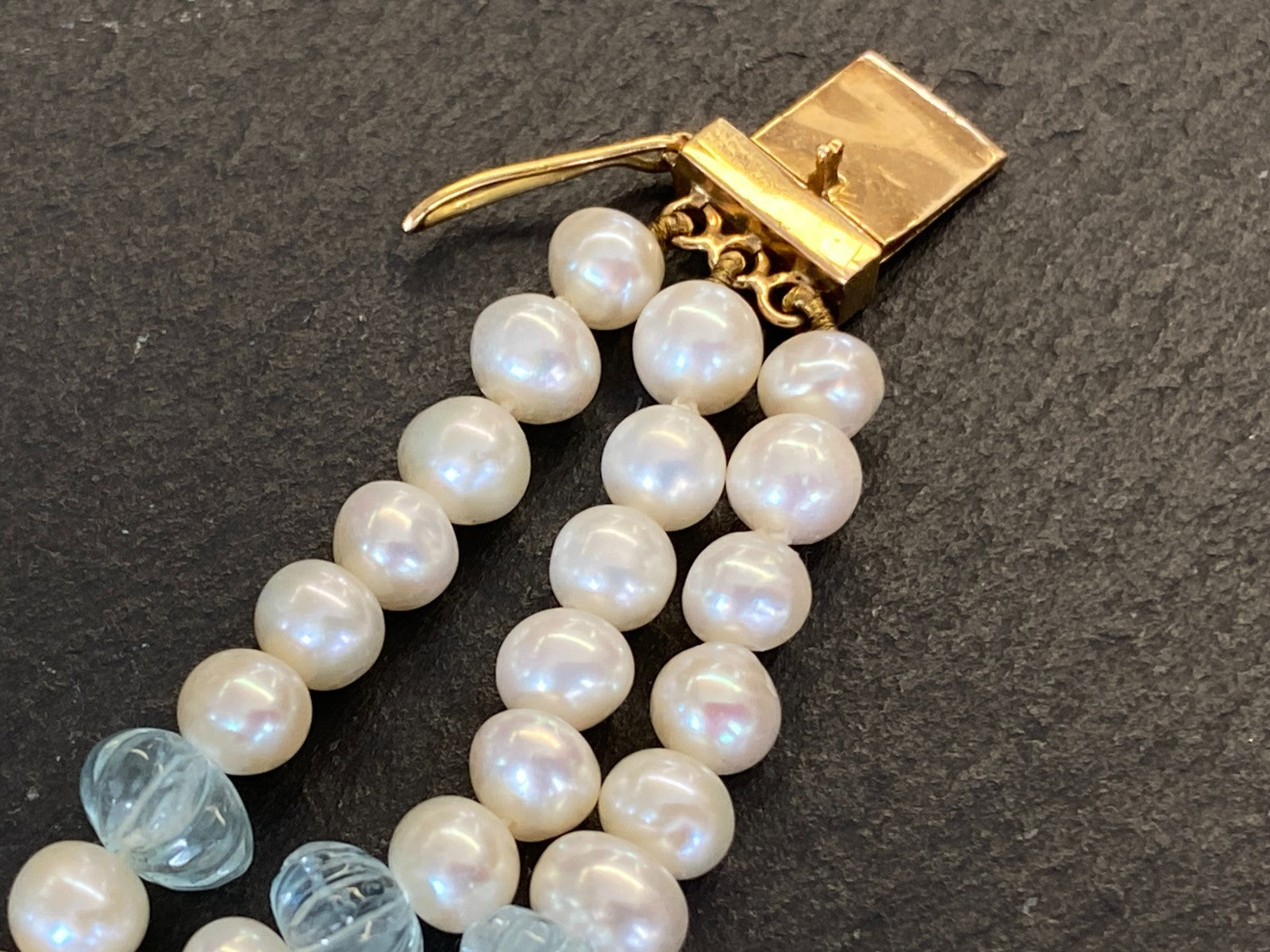 Herausragendes Collier 18 K Gelbgold 280 Diamanten 2,67ct Topas 9,2ct Aquamarin