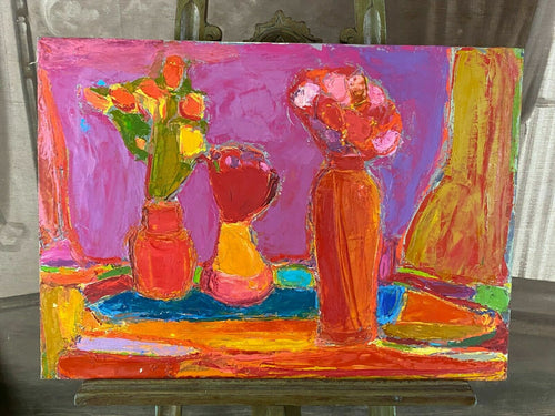 Acryl Gemälde Stilleben mit Blumen Acrylgemälde von Anatoli Kmara