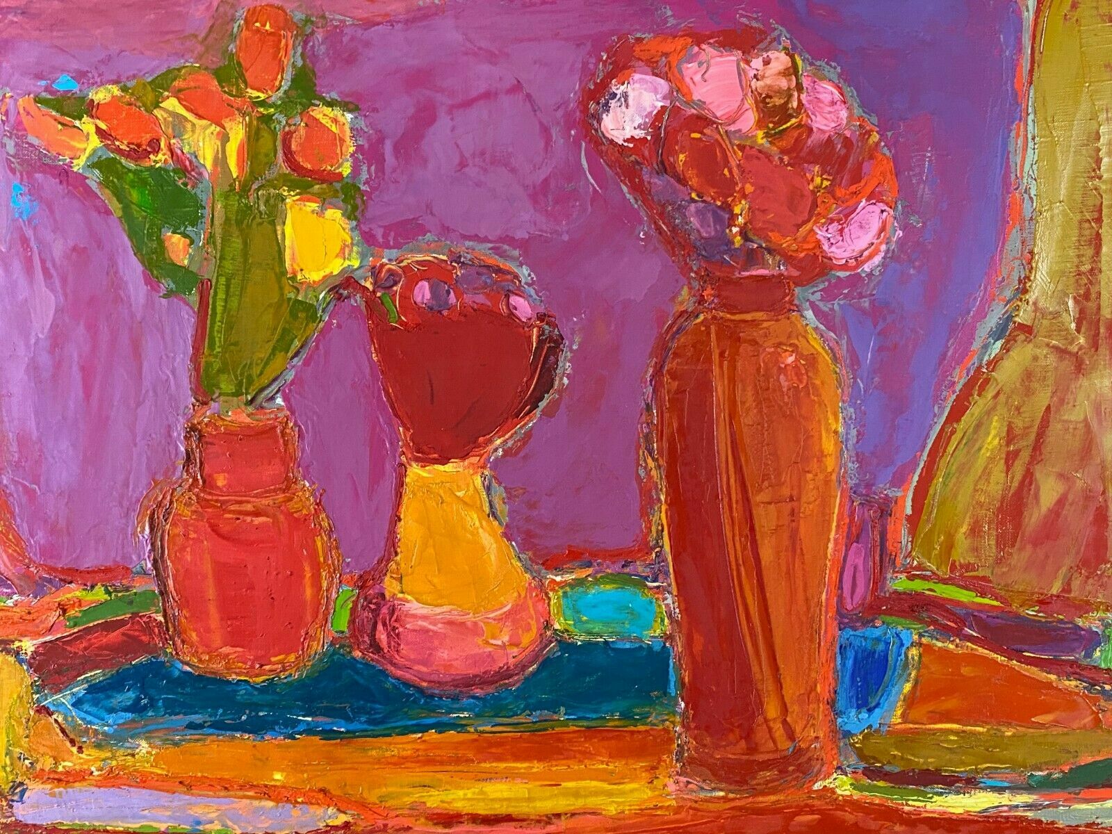 ACRYL GEMÄLDE STILLEBEN MIT BLUMEN ACRYLGEMÄLDE VON ANATOLI KMARA