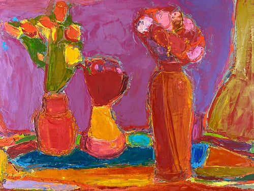 ACRYL GEMÄLDE STILLEBEN MIT BLUMEN ACRYLGEMÄLDE VON ANATOLI KMARA