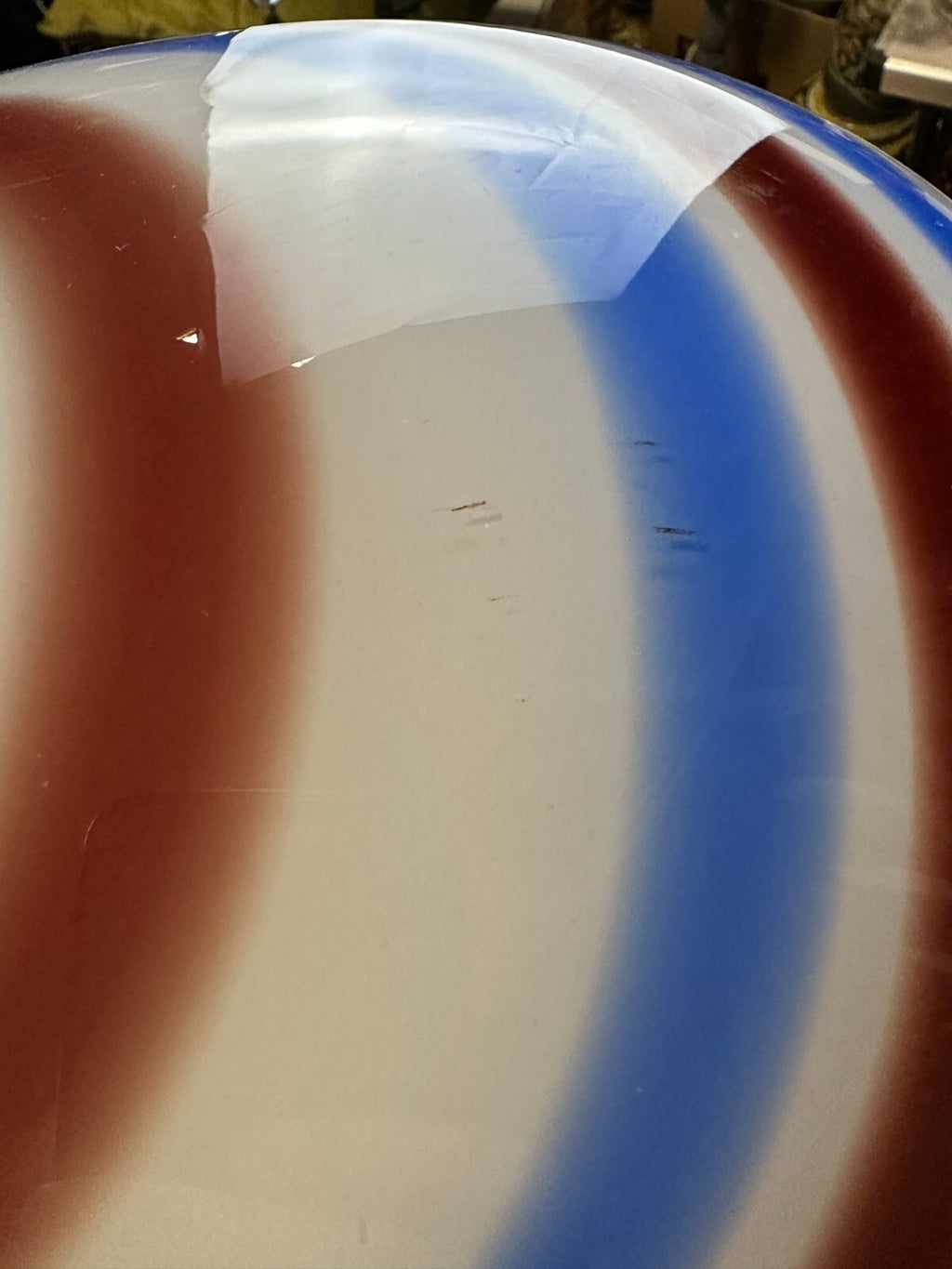 Vintage Bodenvase gross Vase aus Glas Lollipop Space Age Schott Zwiesel 94x27cm