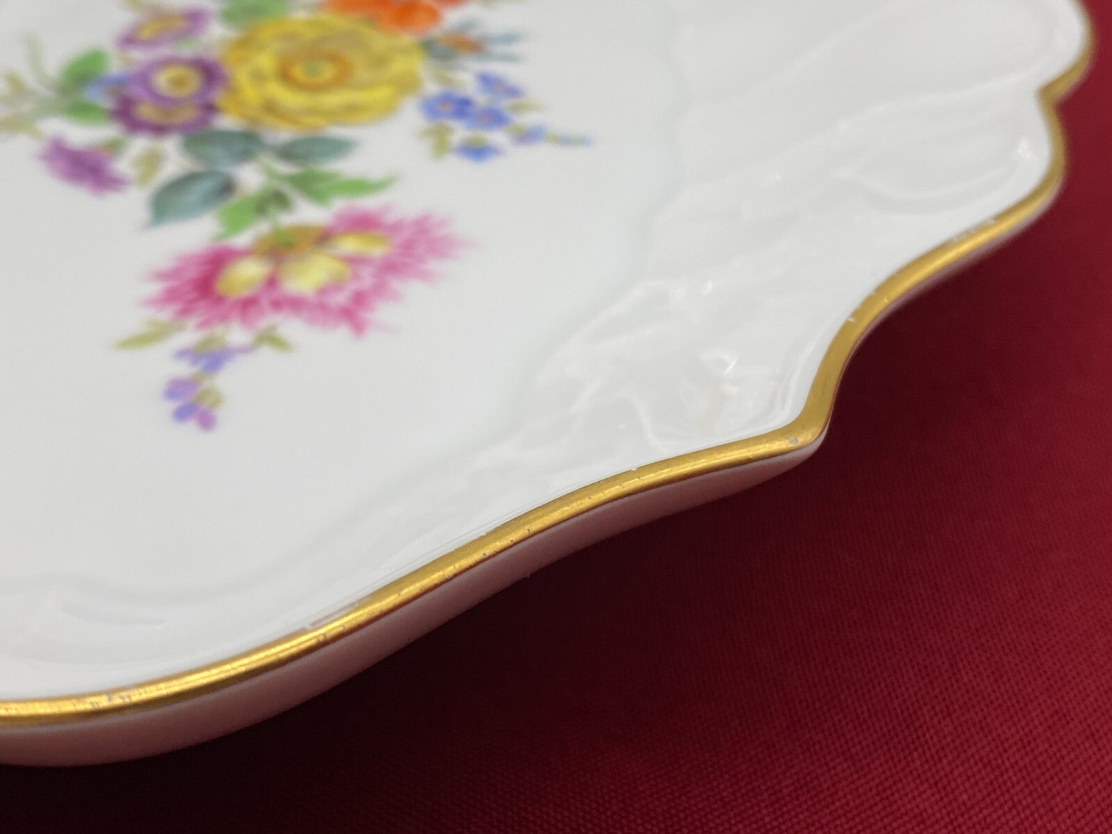 Zier Schale Meissen Porzellan handbemalt