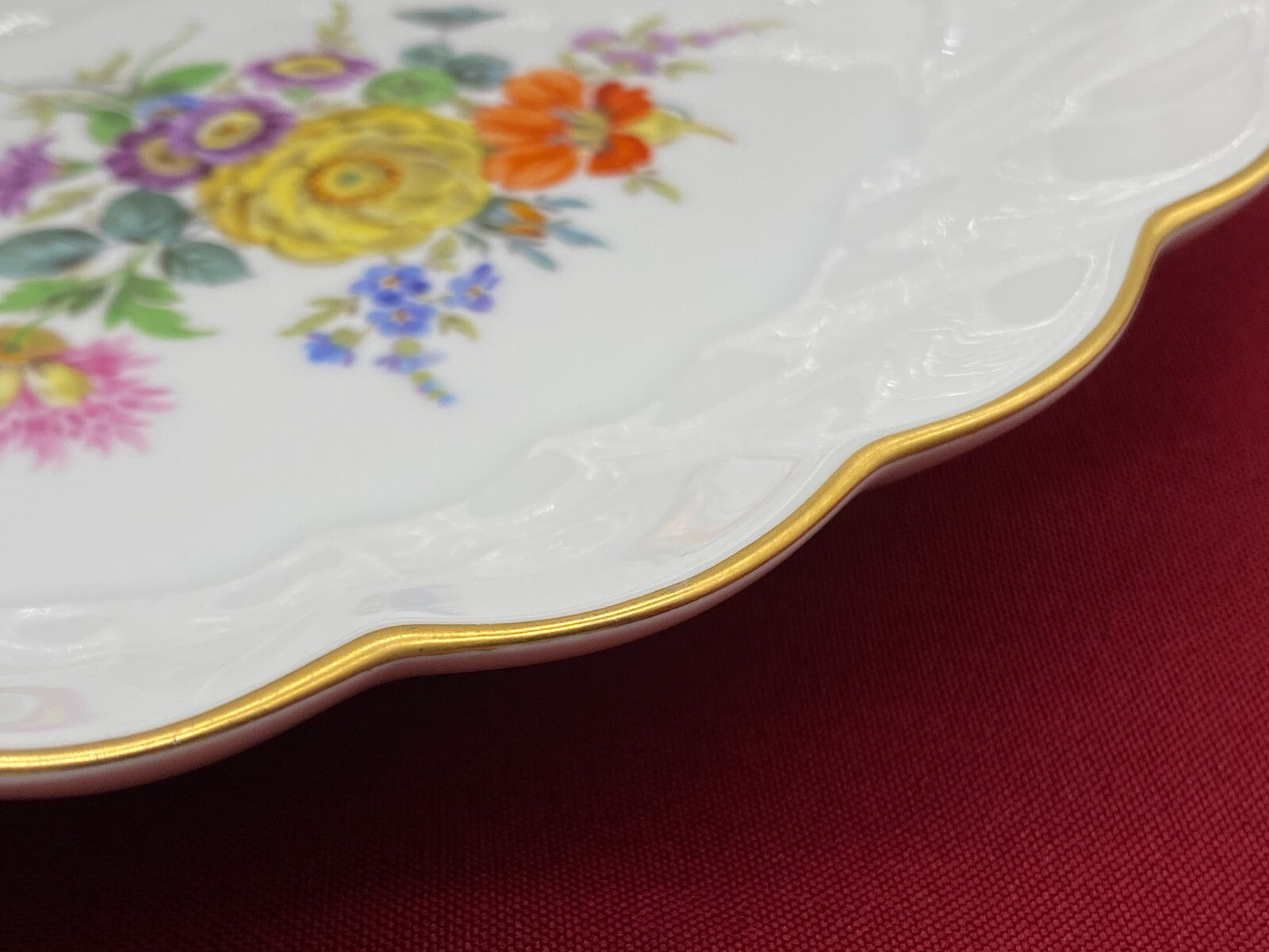 Zier Schale Meissen Porzellan handbemalt