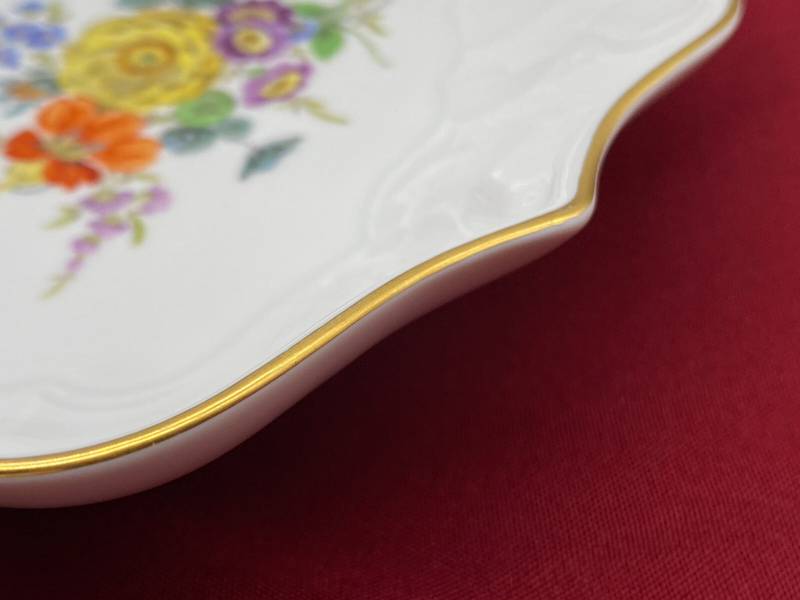 Zier Schale Meissen Porzellan handbemalt