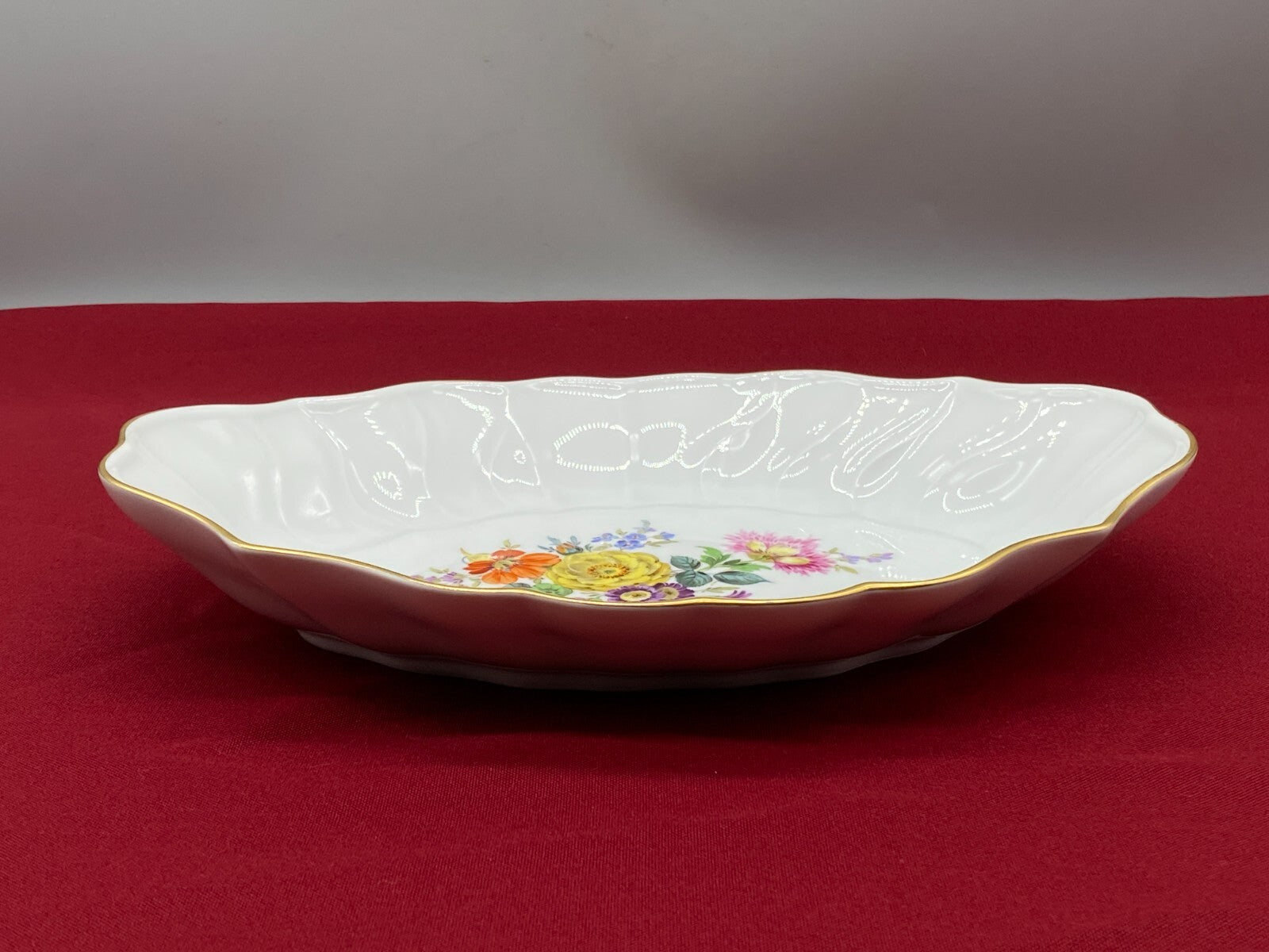 Zier Schale Meissen Porzellan handbemalt
