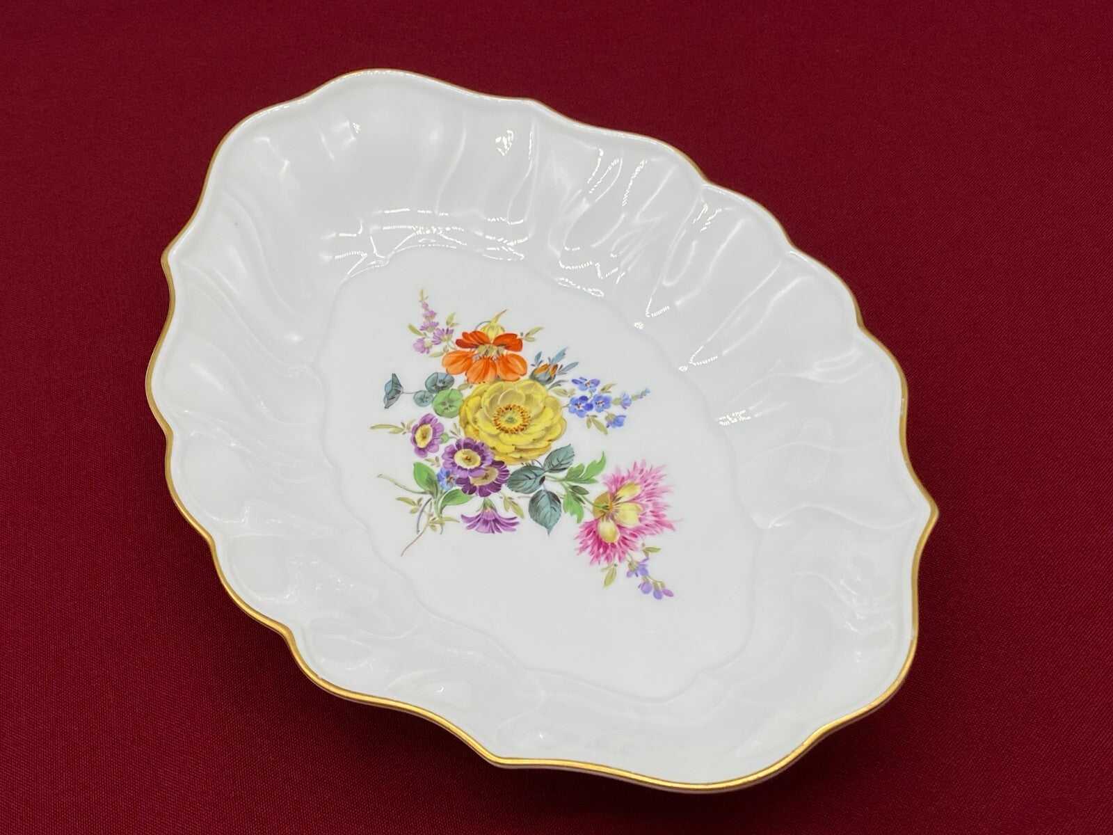 Zier Schale Meissen Porzellan handbemalt