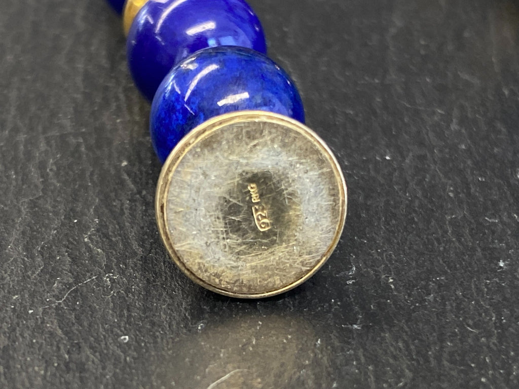 Massive Halskette aus Lapis Lazuli Perlen mit 1,2cm Durchmesser