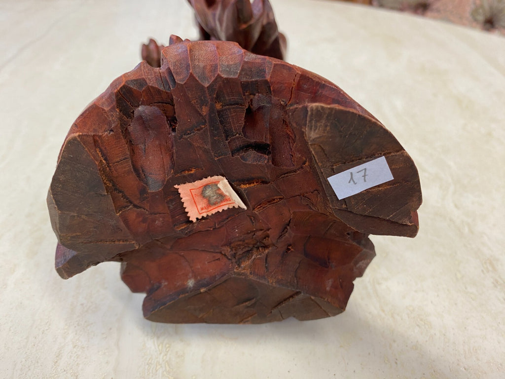China Skulptur aus Holz stehender Gelehrter 32cm hoch