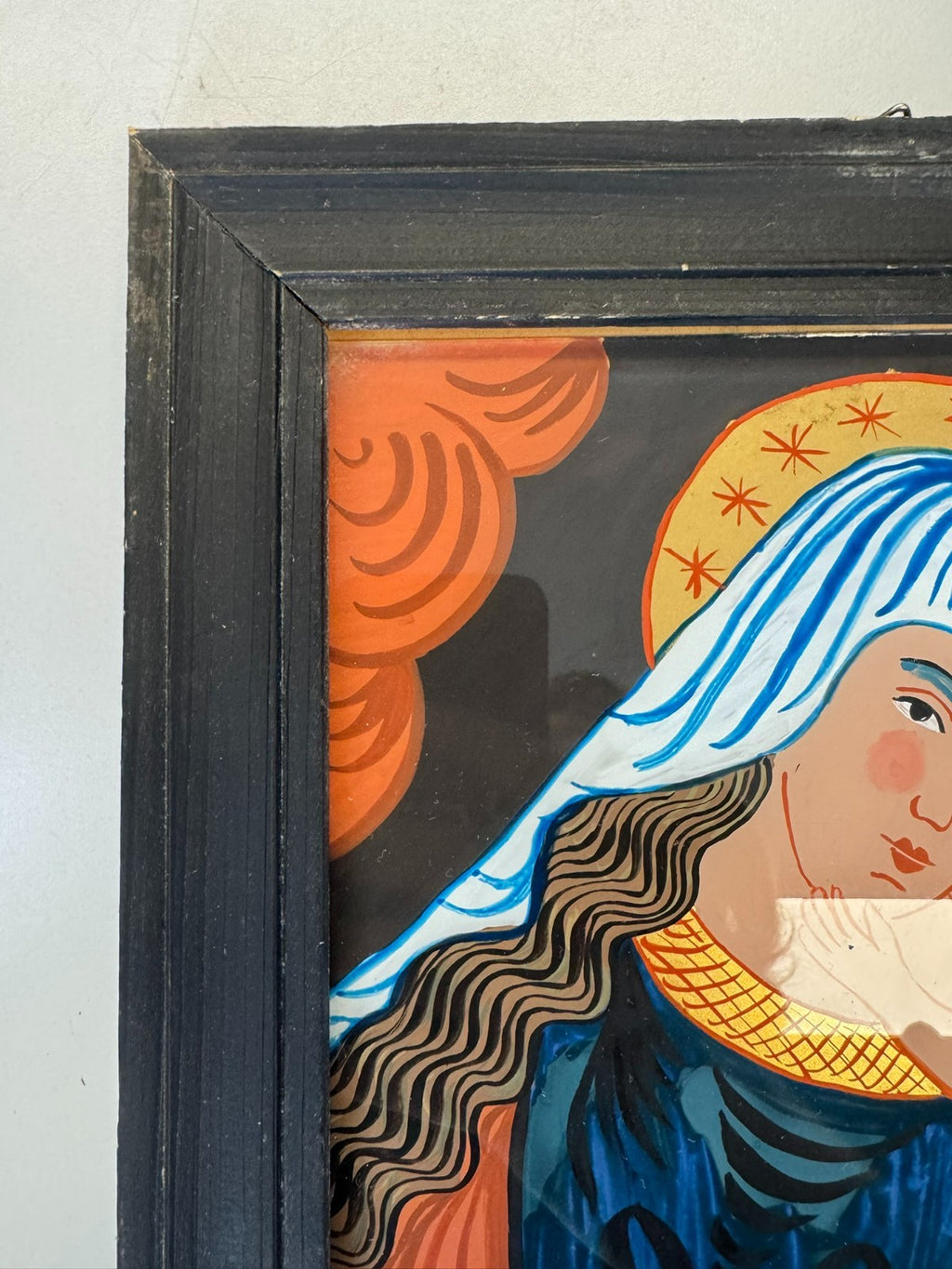 Hinterglasmalerei Heilige Maria mit dem Jesus Kind