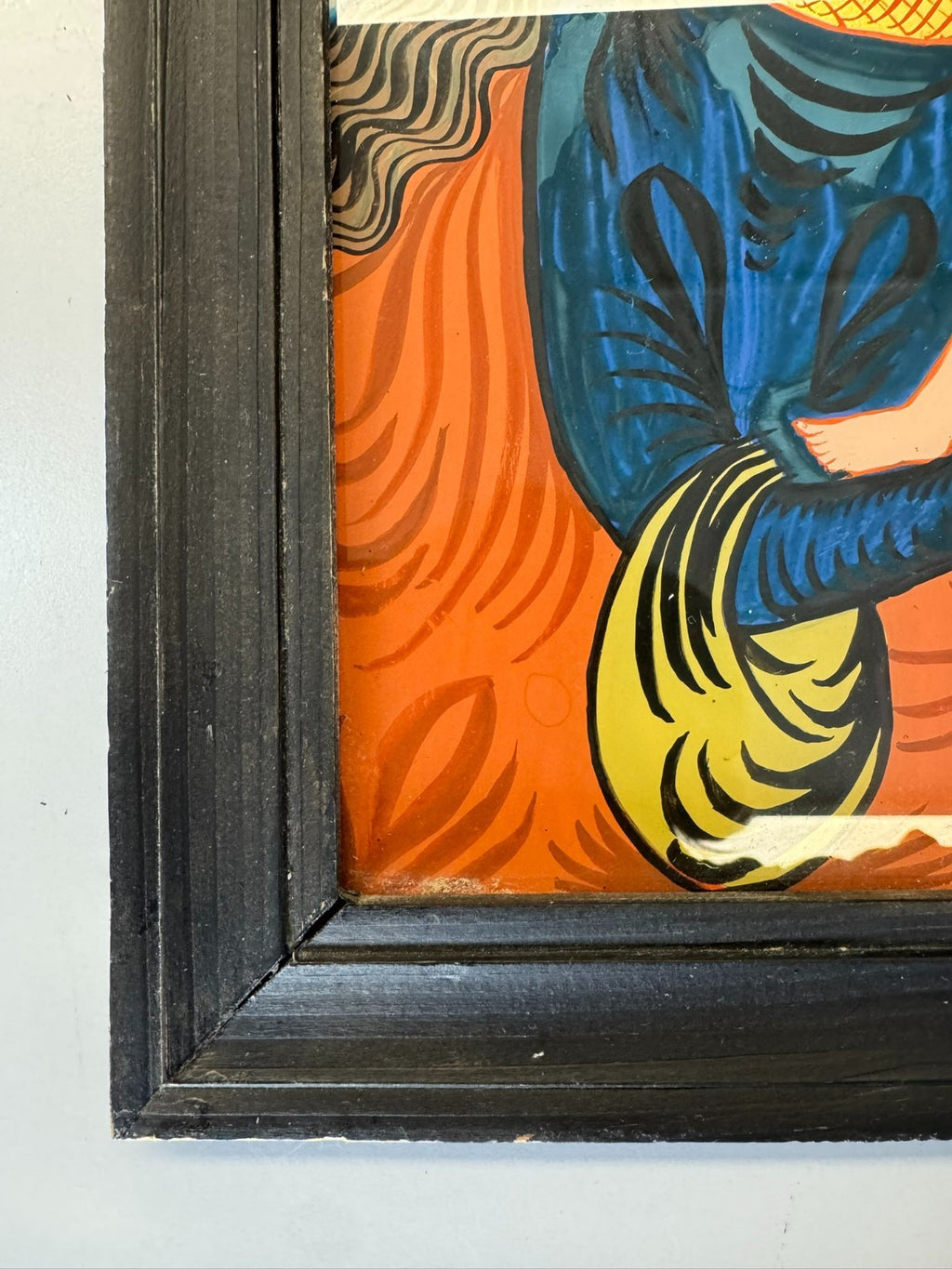 Hinterglasmalerei Heilige Maria mit dem Jesus Kind