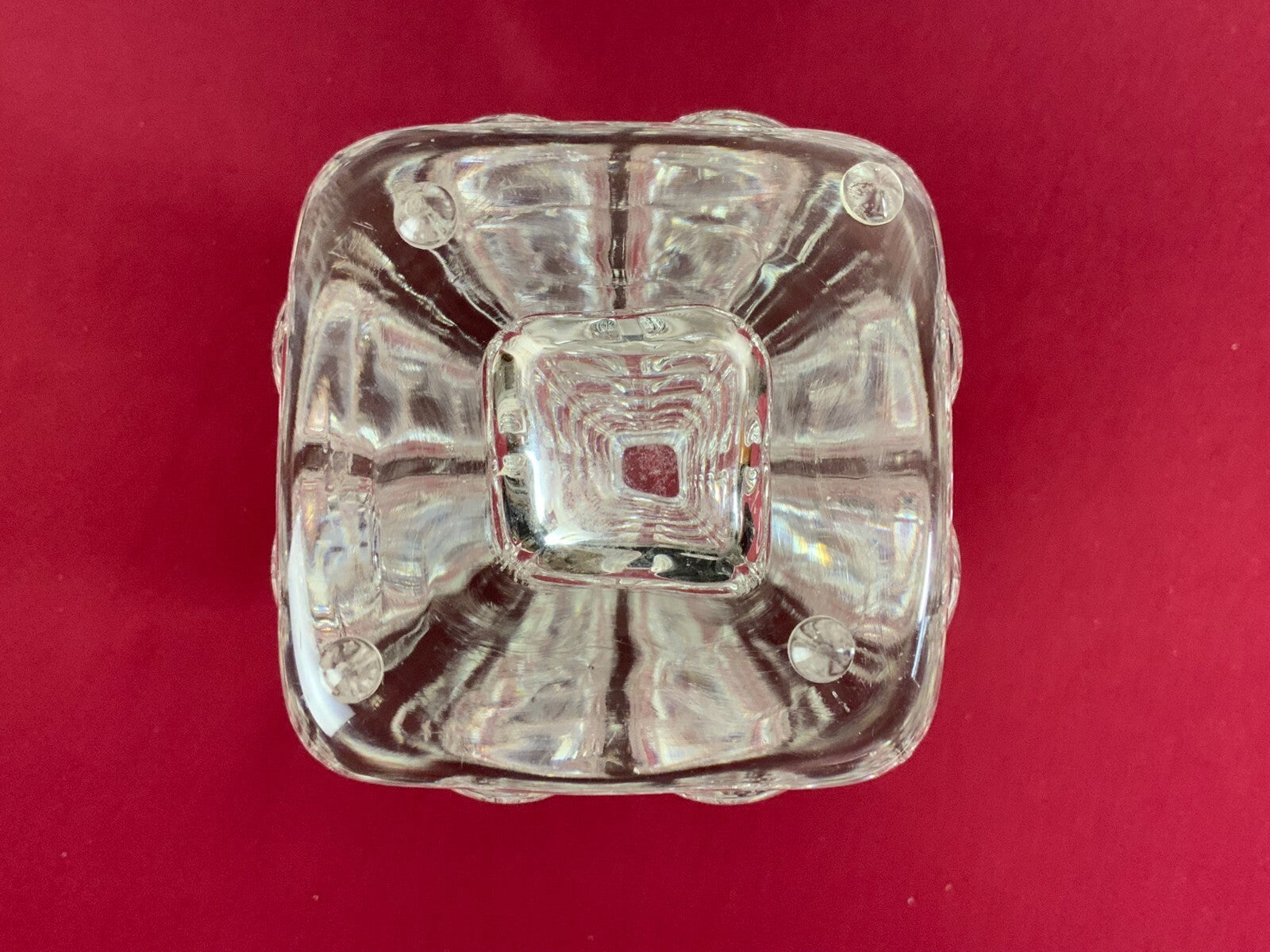 Massive Vase aus Glas Ichendorf Blockvase 5kg 29cm hoch Noppen Op Art