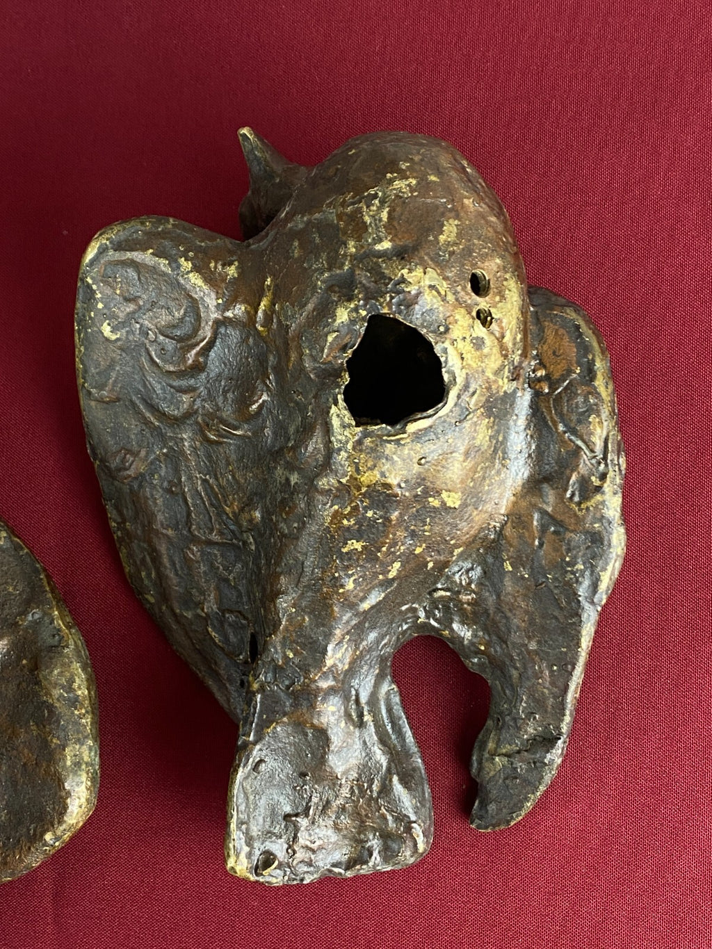 Paar antike Bronze Figuren Tauben Neapel um 1890 Skulpturen für das Ehebett