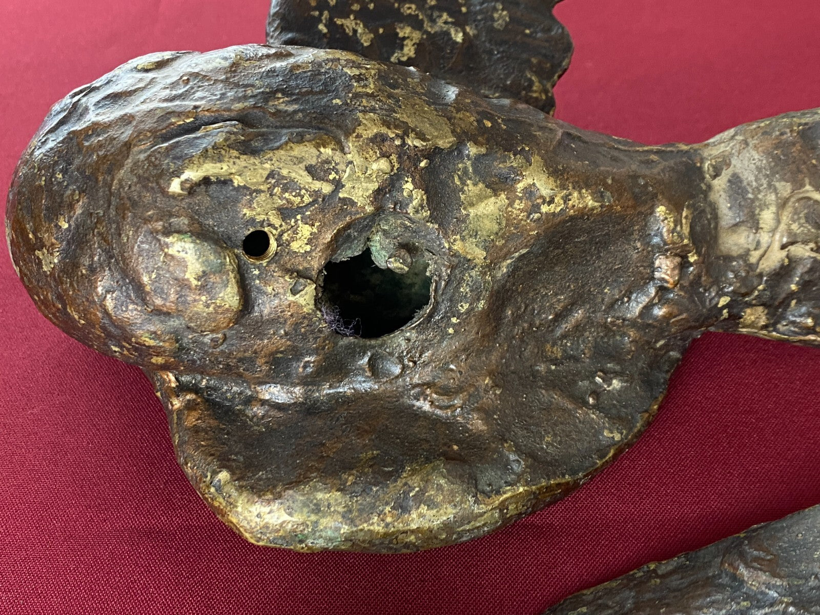 Paar antike Bronze Figuren Tauben Neapel um 1890 Skulpturen für das Ehebett